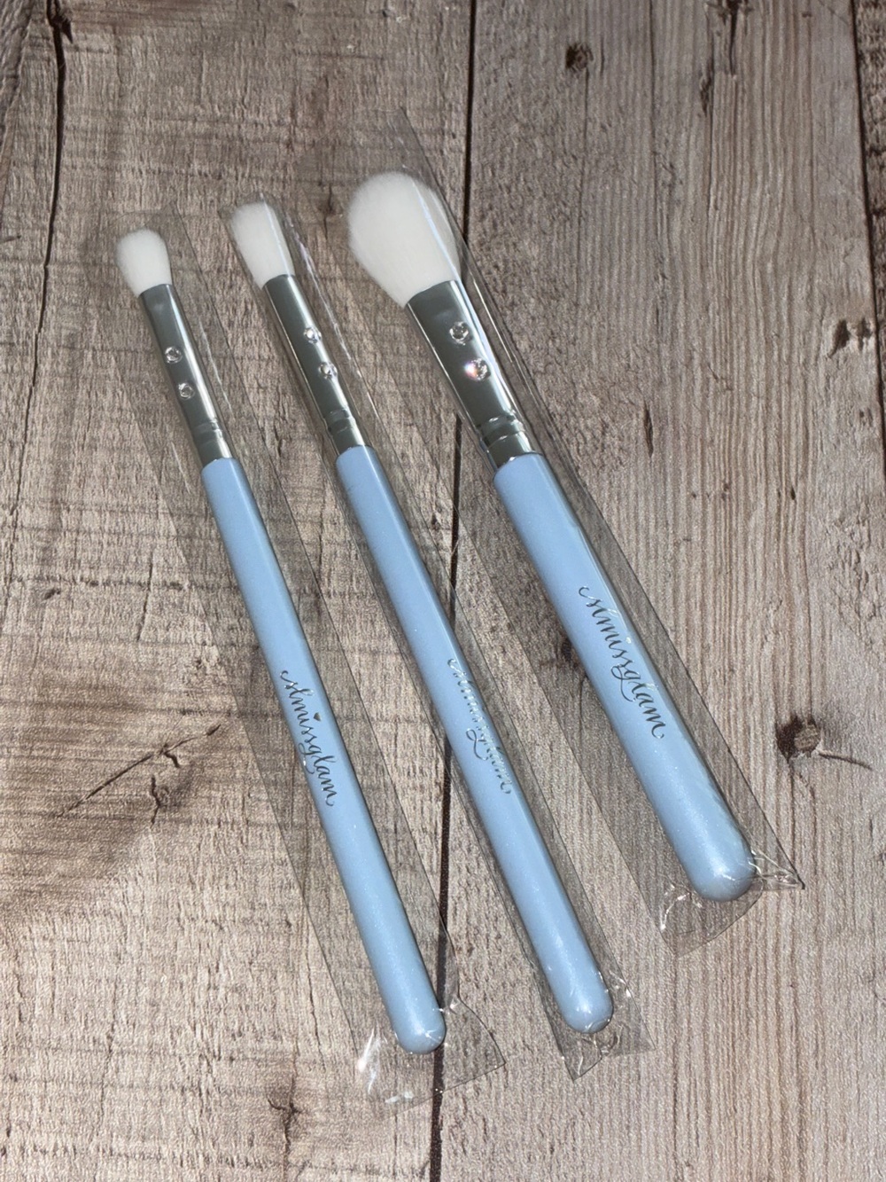 SLMISSGLAM 3pc Travel Away Makeup Brush Set